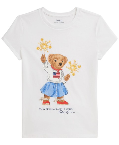 Детские Polo Ralph Lauren Girls' 7-16 Polo Bear Short-Sleeve Jersey T-Shirt