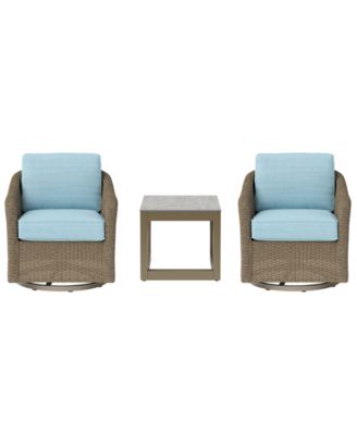 31" Sonetta 2-Piece Outdoor Swivel Chairs + 1 End Table