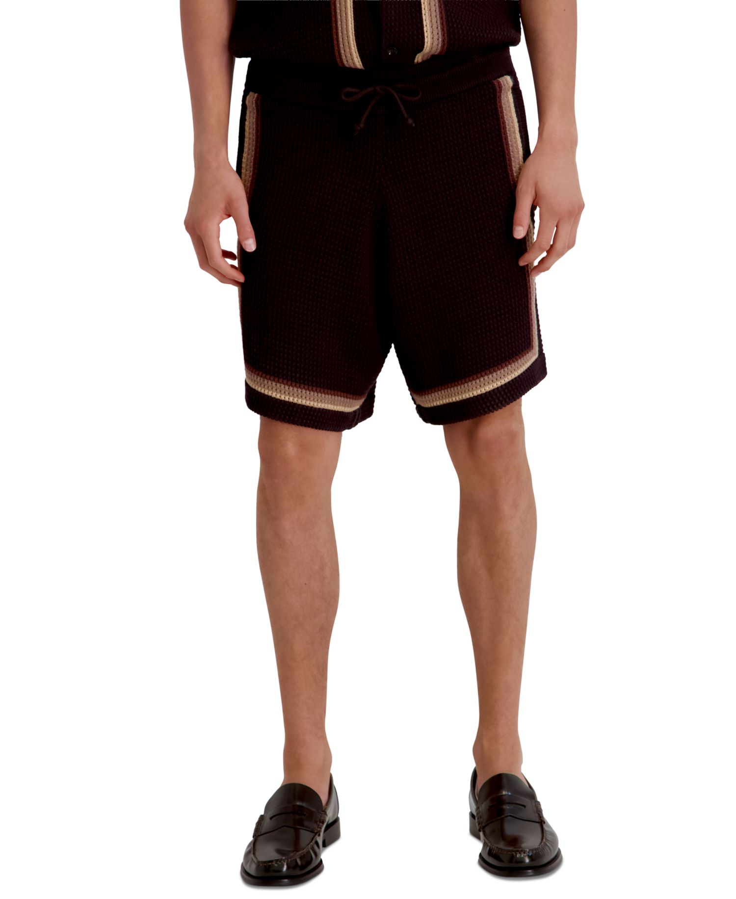Men's Open Weave Crochet Pull-On Shorts
