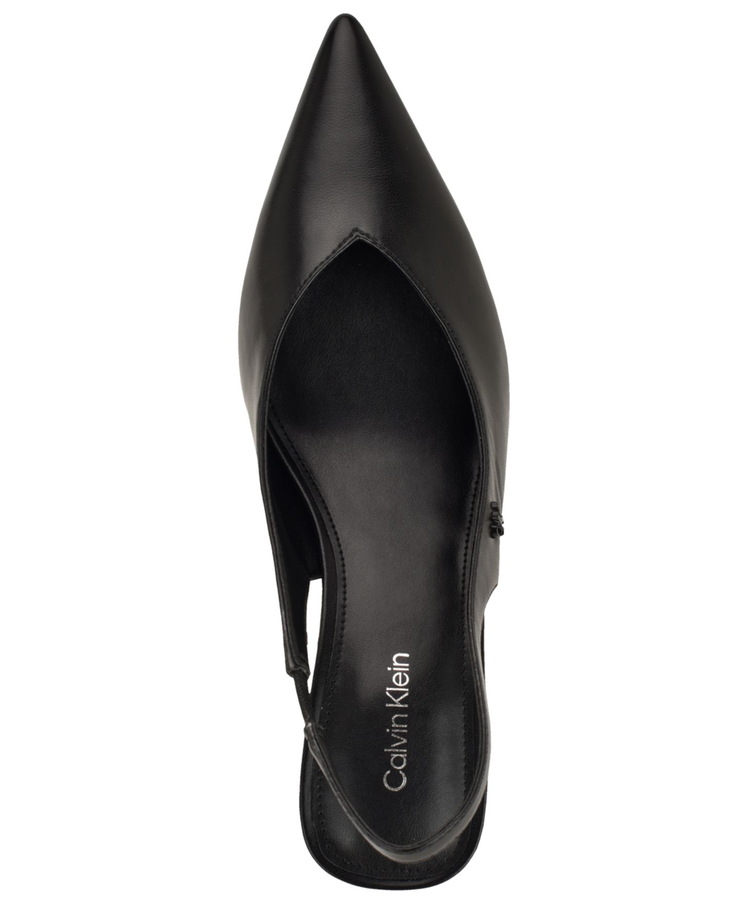 Женские туфли Calvin Klein Chellie Slingback Kitten Heel Dress Pumps, цвет: Чёрный — фото 4