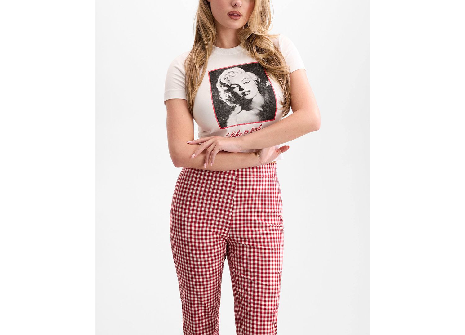 Women's Marilyn Short-Sleeve Crewneck Crop T-Shirt