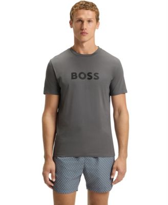 Men's Logo Print Cotton-Jersey Beach T-Shirt