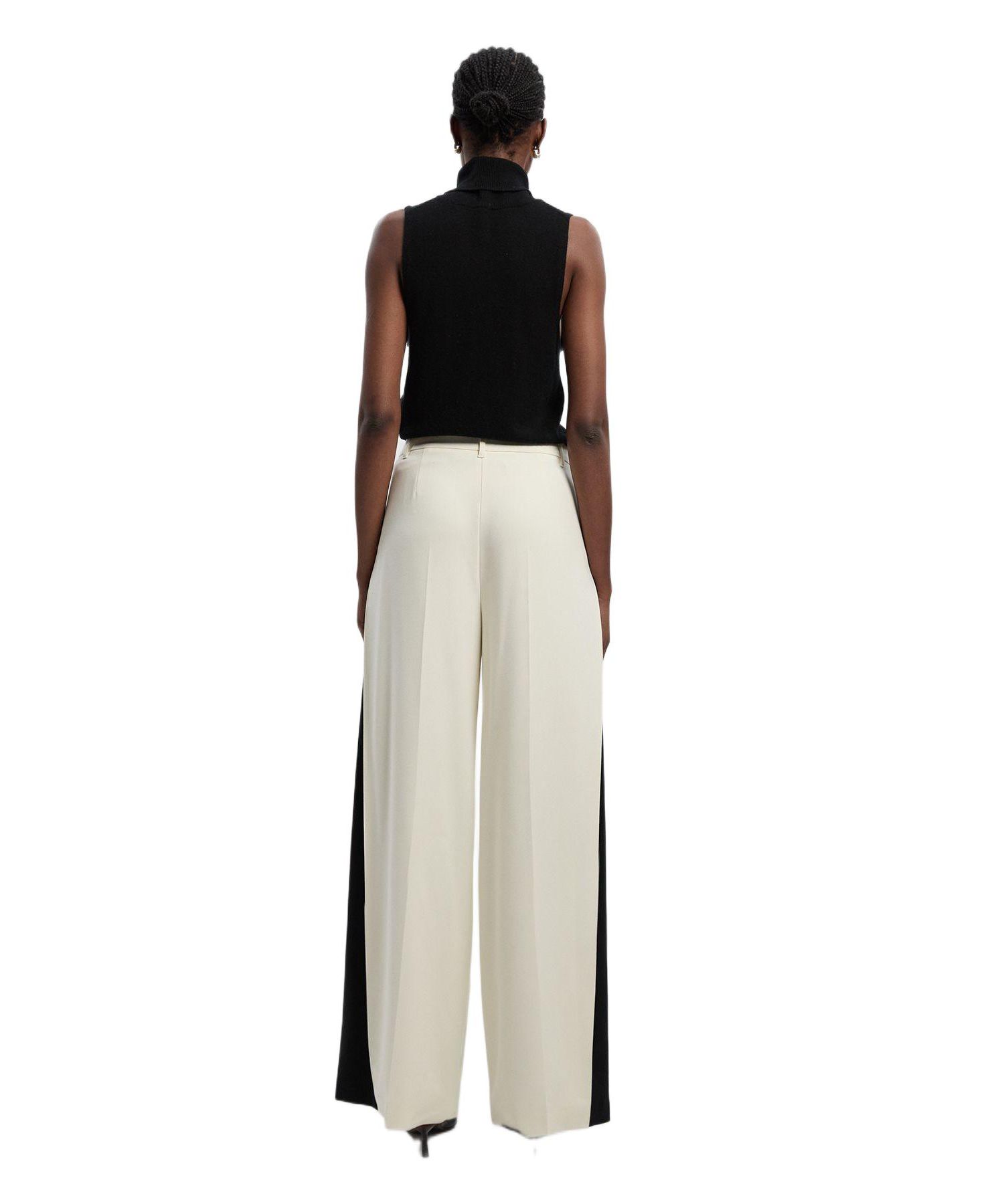 Women's Contrast Colour Wide Leg Trouser