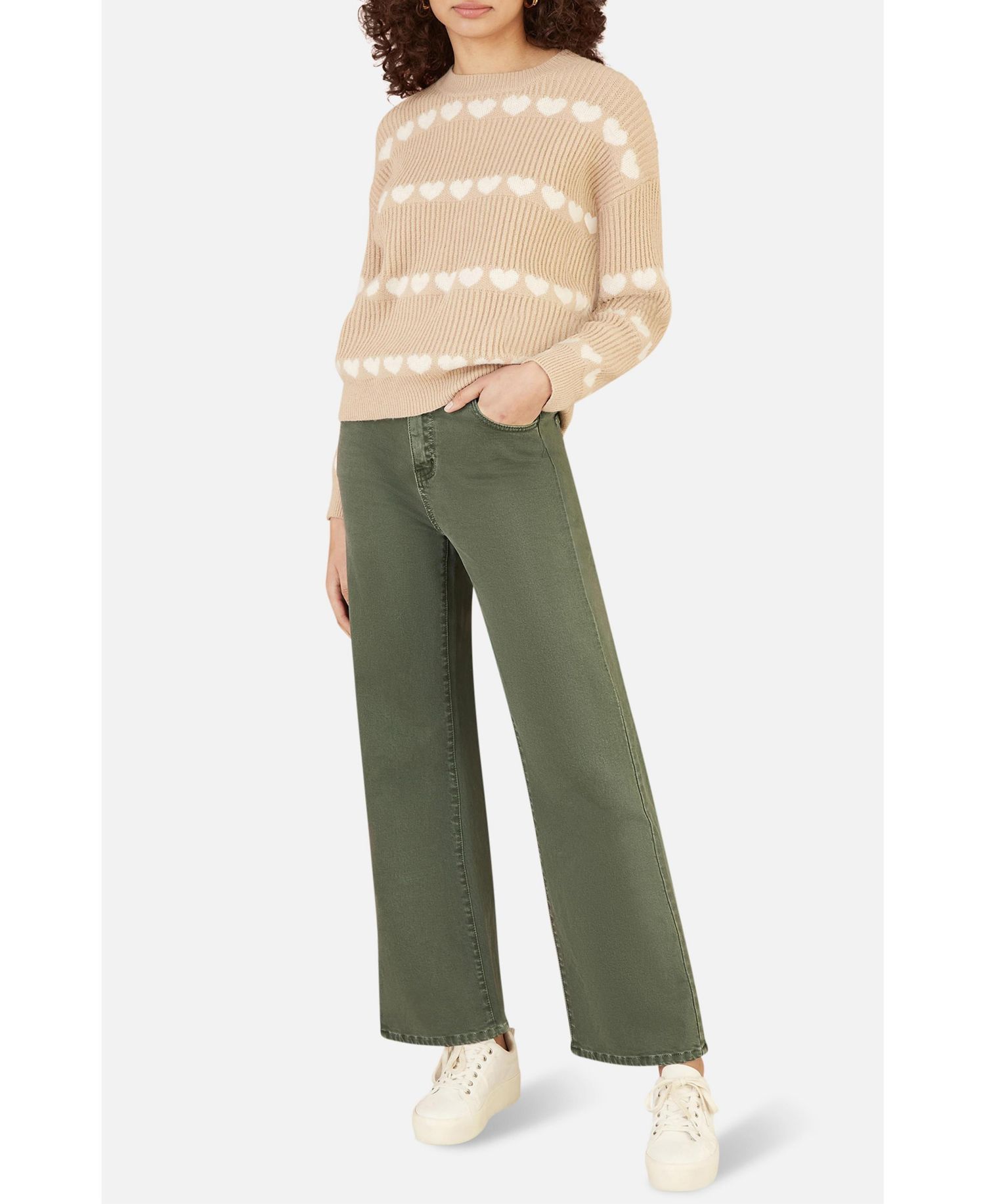 Women's Stretch Canvas Wide Leg Jeans