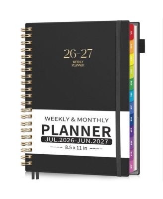 Academic Planner 2026-2027 Weekly Monthly PVC Tabs