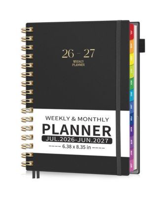 Academic Planner 2026-2027 Weekly Monthly PVC Tabs