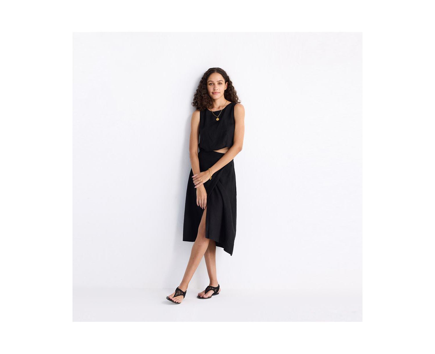 Women's Overlap Midi Skirt
