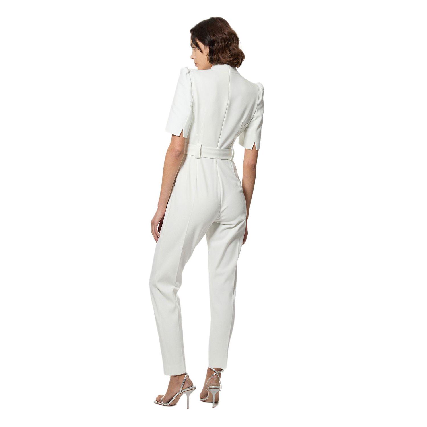Women's Crepe Belted Jumpsuit