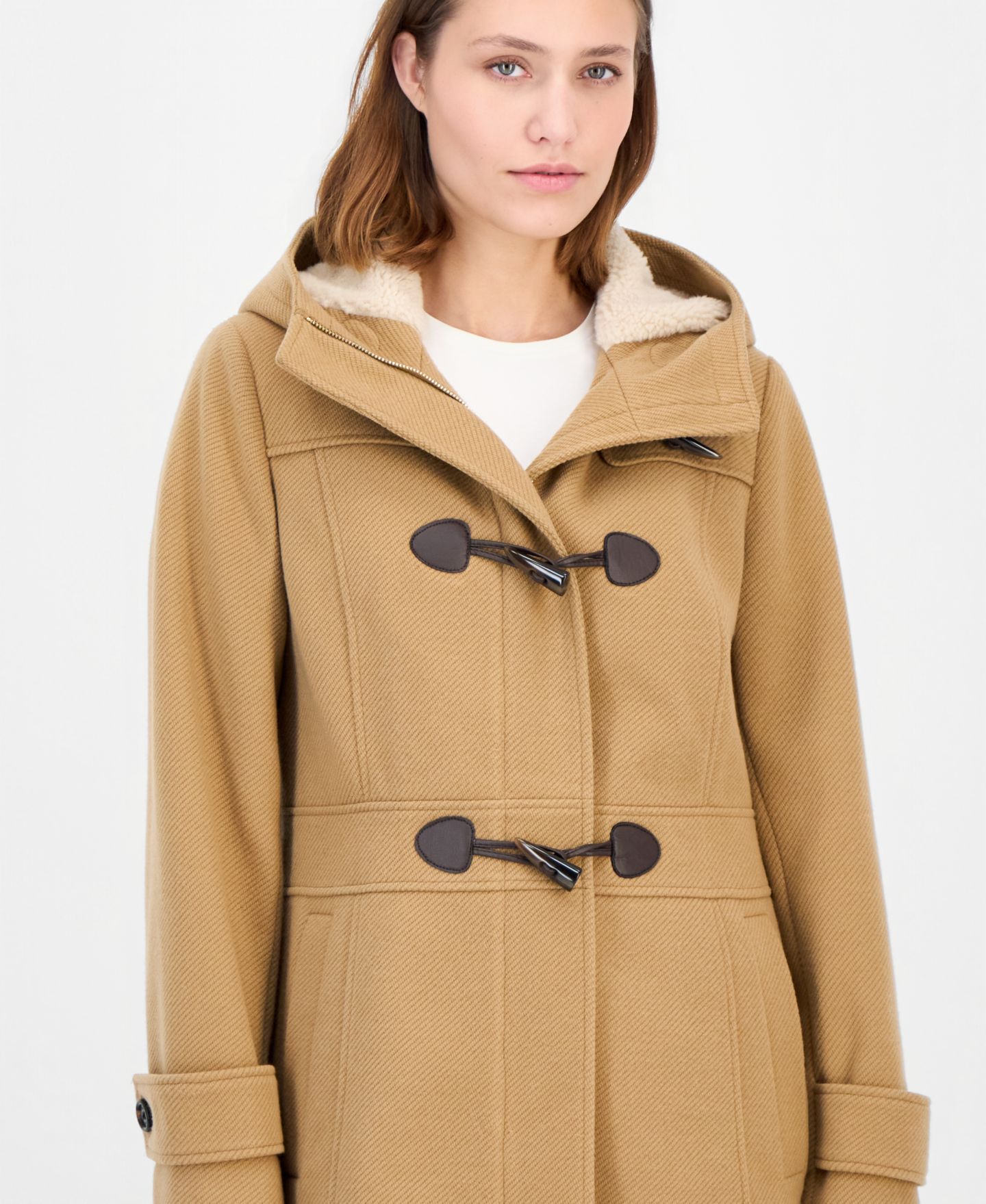 Женское пальто Tommy Hilfiger Faux-Fur-Lined Hooded Toggle, цвет: Верблюжий — фото 4