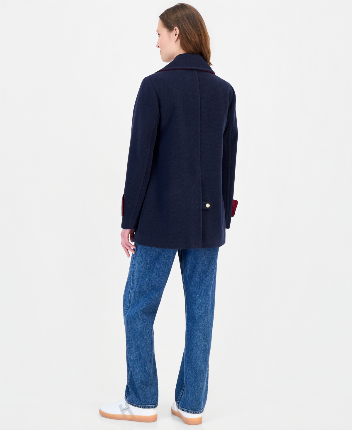 Tommy Hilfiger Women's Double-Breasted Peacoat