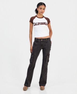 Juniors' Low-Rise Cargo Jeans