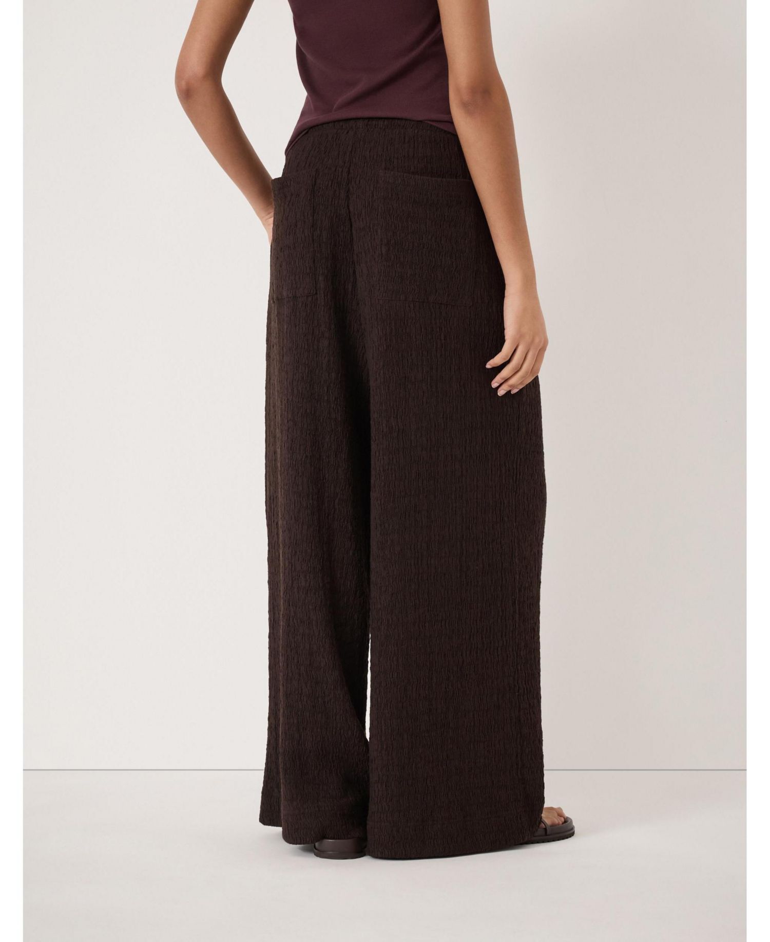 Women's Aria Textured Jersey Wide Leg Pants