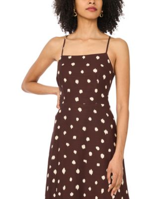 1 state linen dress 1.STATE Women's Scoop-Neck Full-Circle Linen-Blend Mini Dress