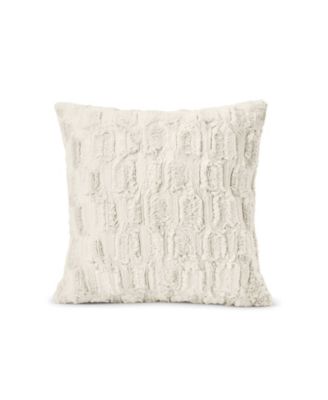 HGTV Art Deco Brushed Faux Fur Decorative Pillow, 18" x 18"