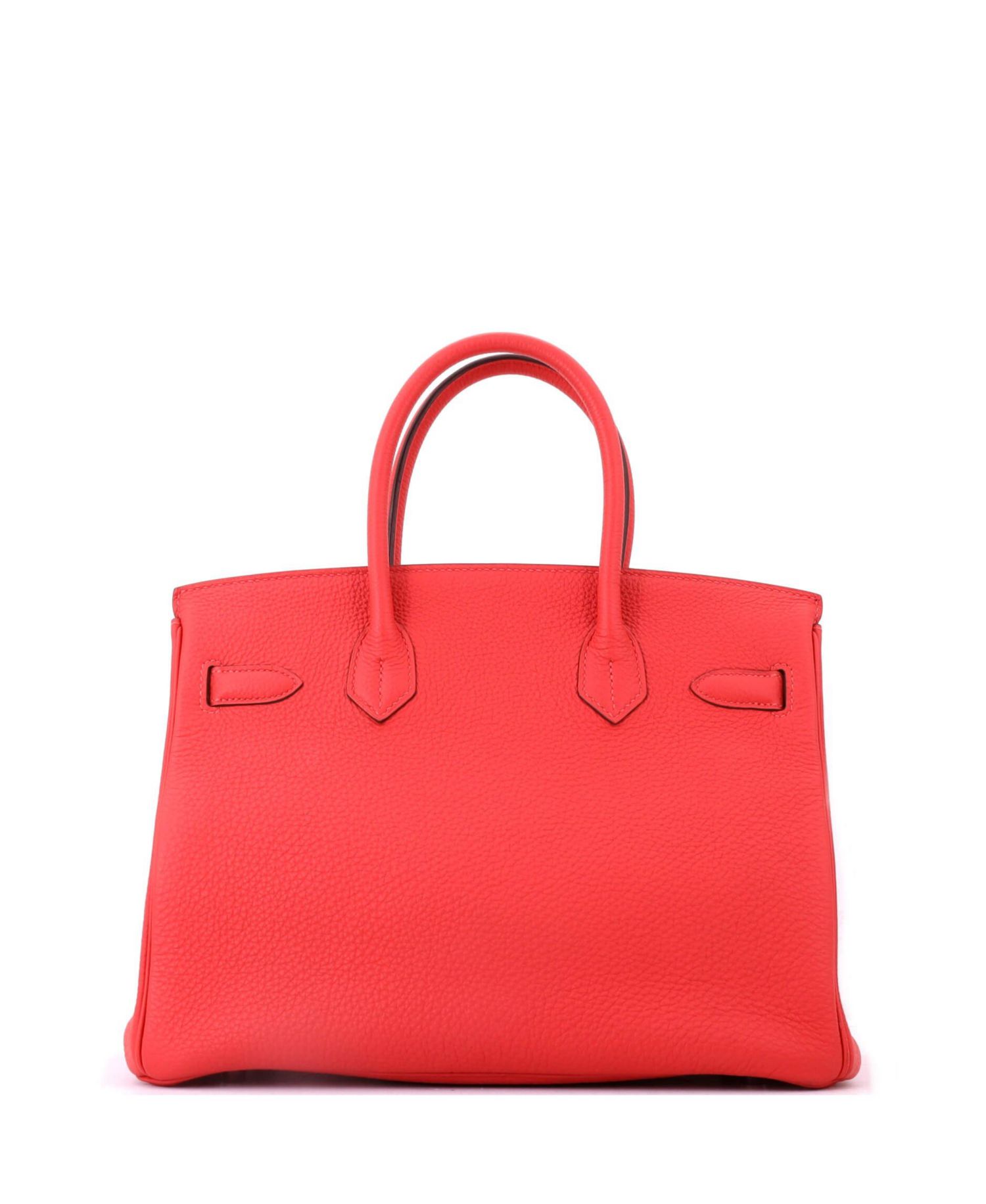 Birkin 30 Handbag Red Togo with Palladium Hardware