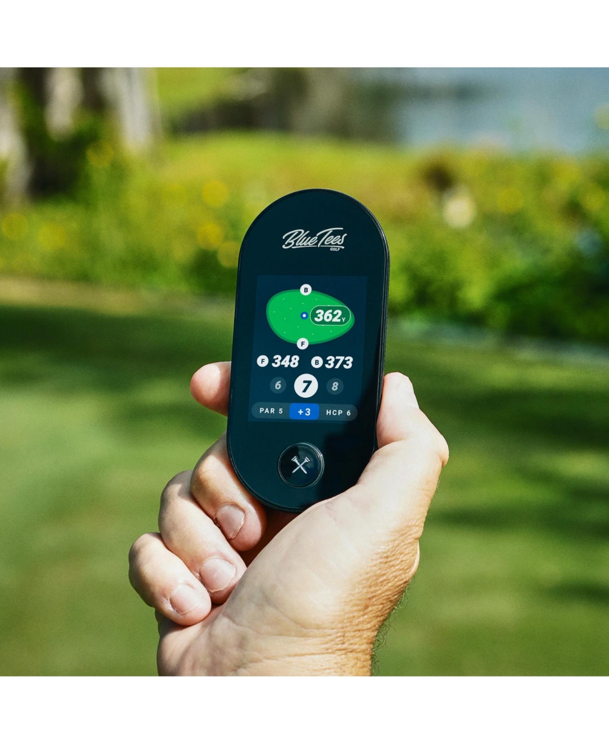 Blue Tees Golf the Ringer Handheld Golf Gps