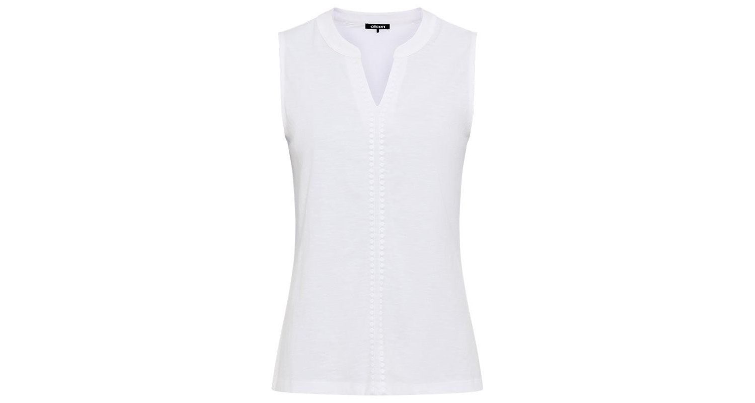 Women's Embroidered Sleeveless Shell