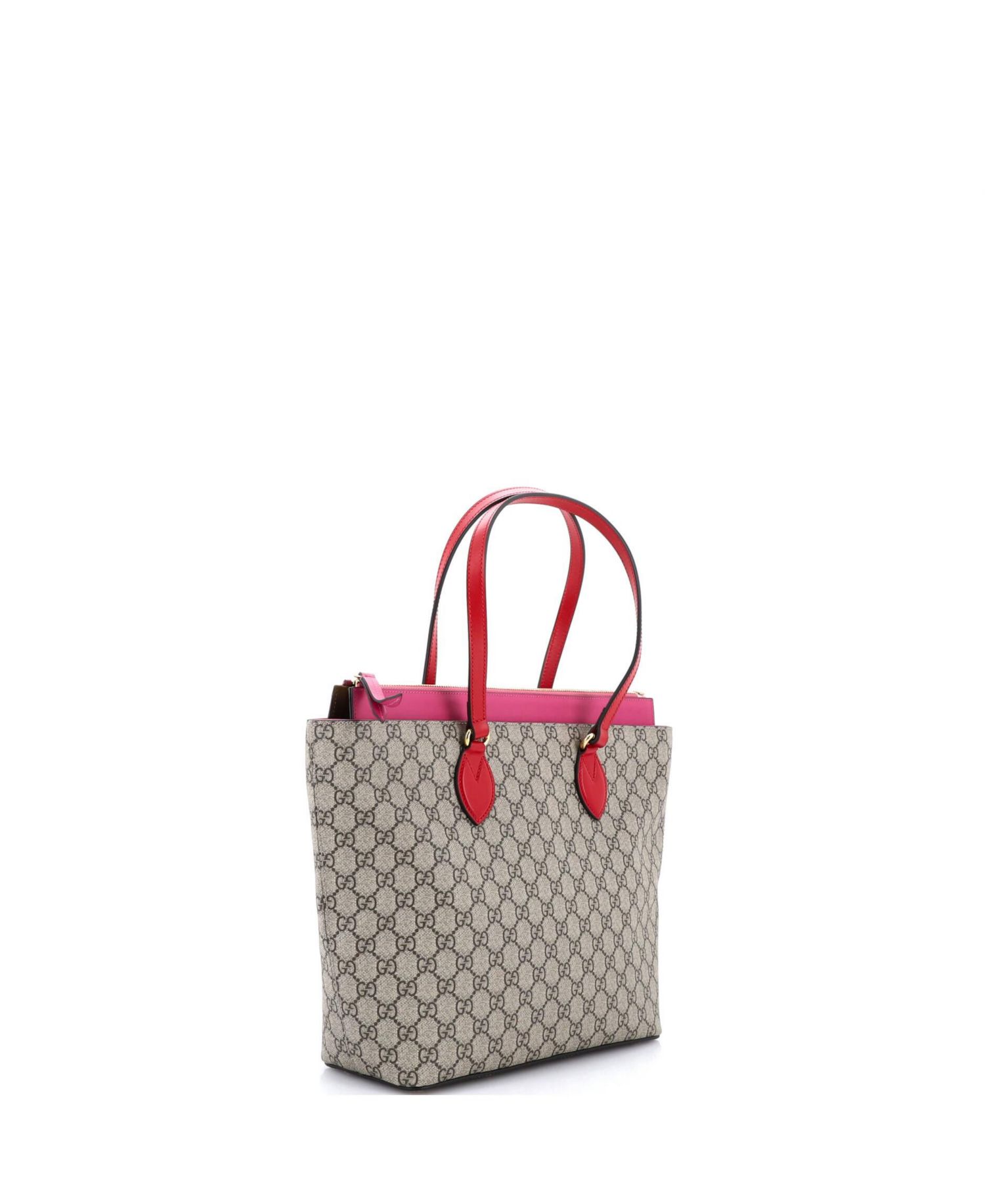 Medium Linea A Zip Tote GG Coated Canvas and Leather