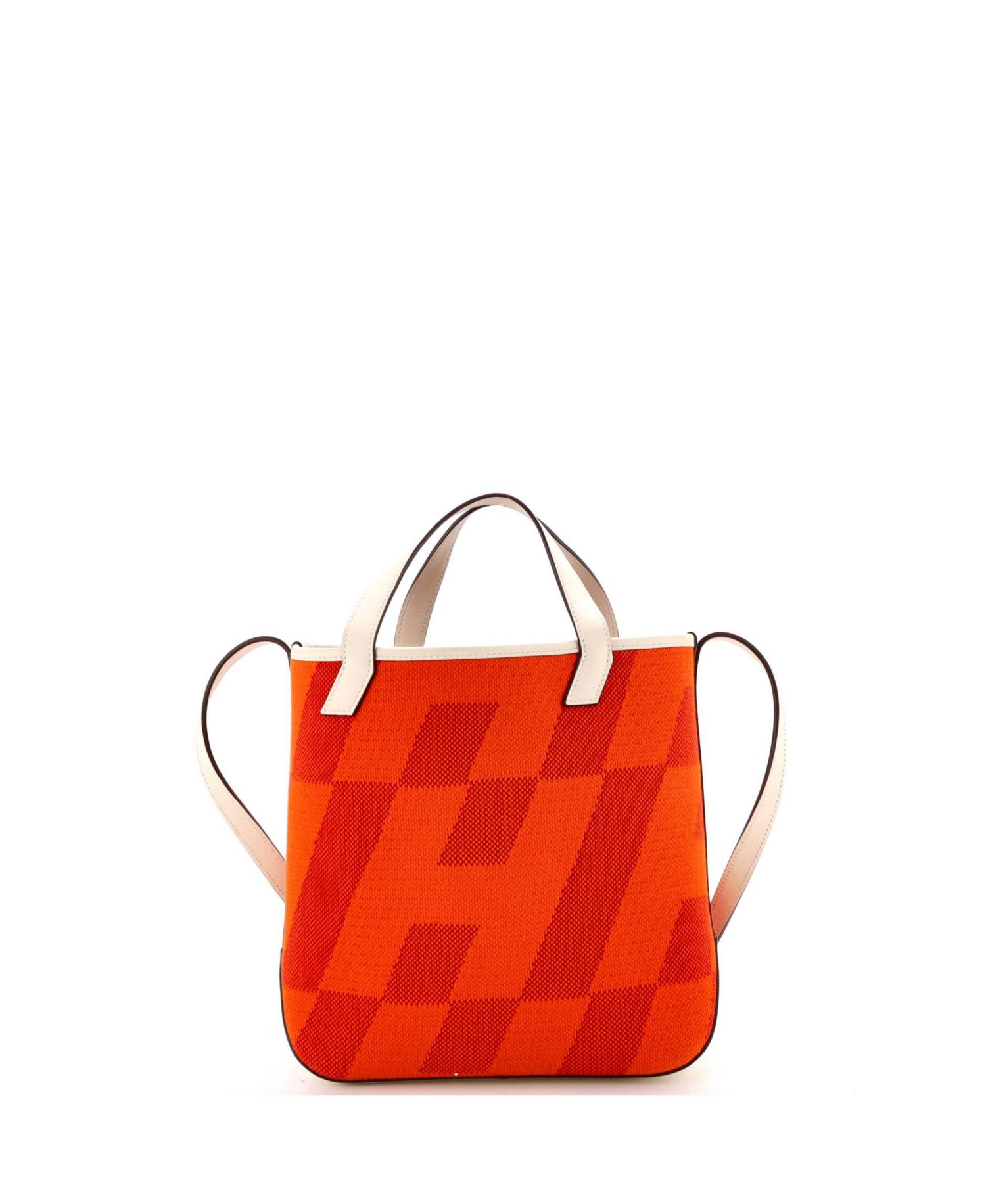 27 Cabas H en Biais Tote Canvas with Leather