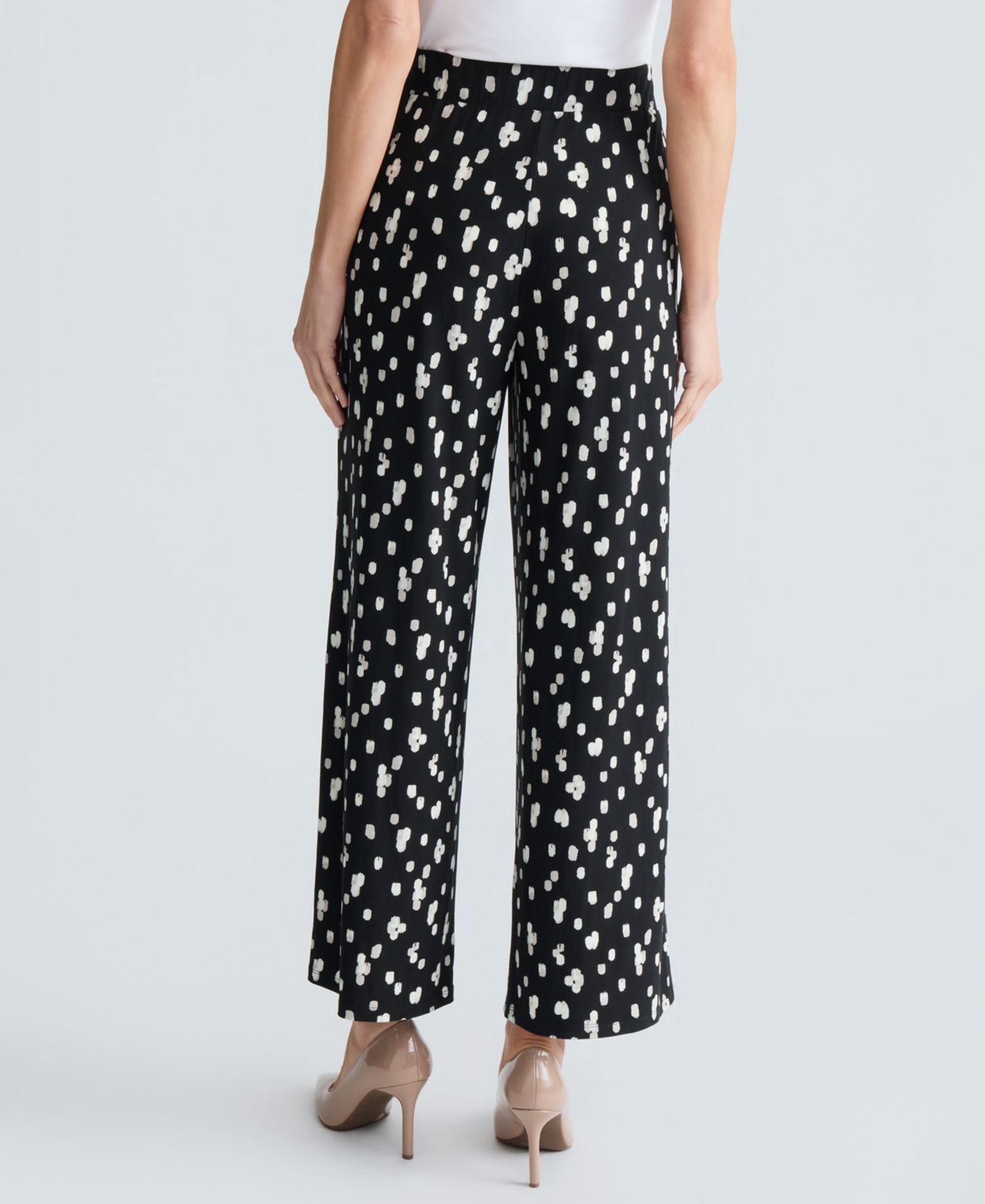 Women's Pull-On Printed Wide-Leg Soft Pants, Regular & Petite