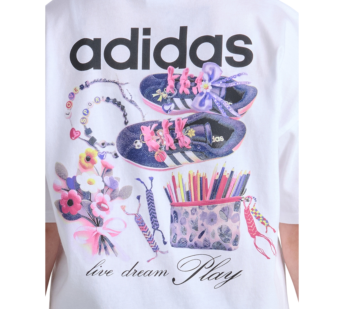 adidas Girls' 7-16 Short-Sleeve Boyfriend T-Shirt