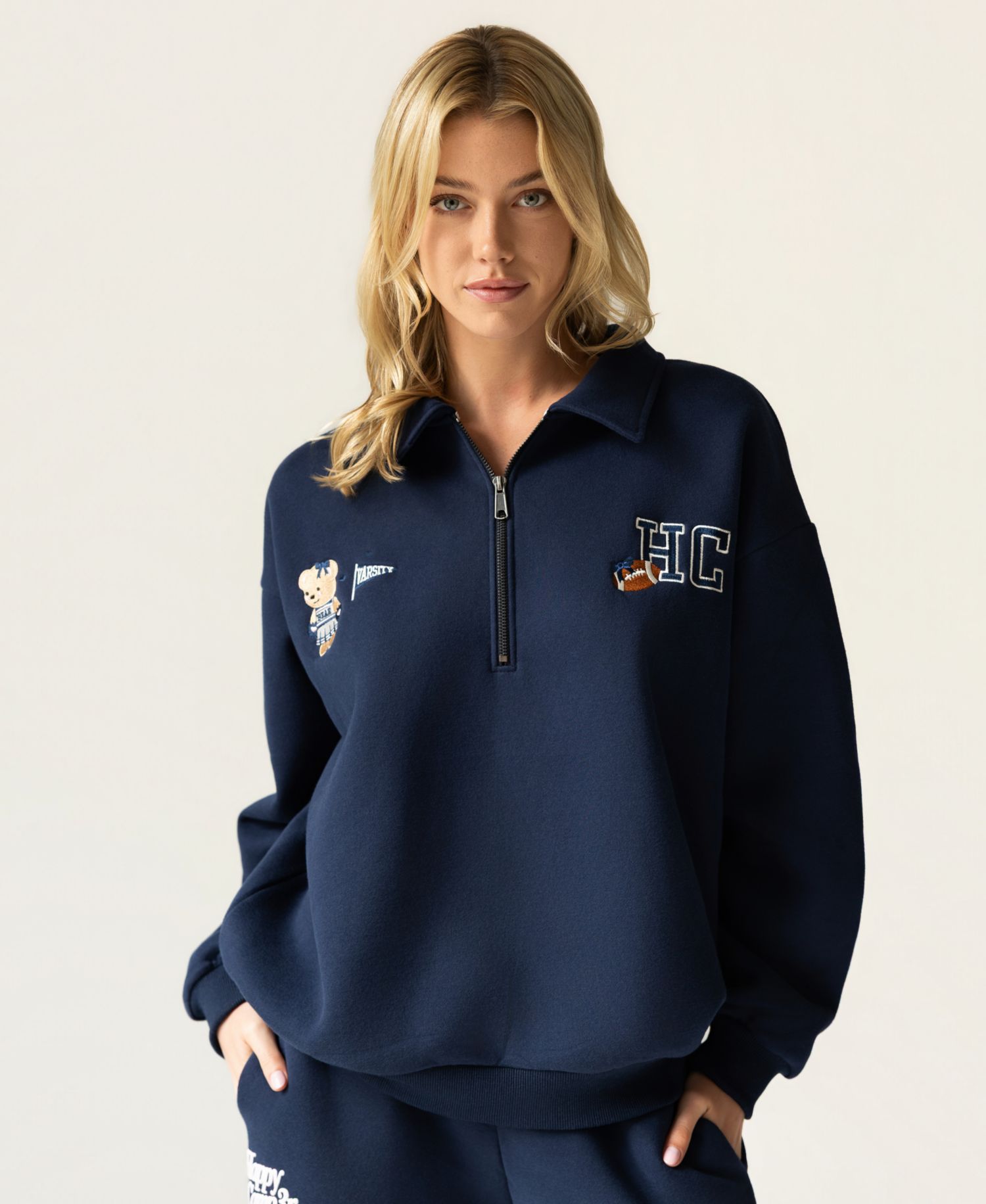 Women's Quarter-Zip Varsity Sweatshirt