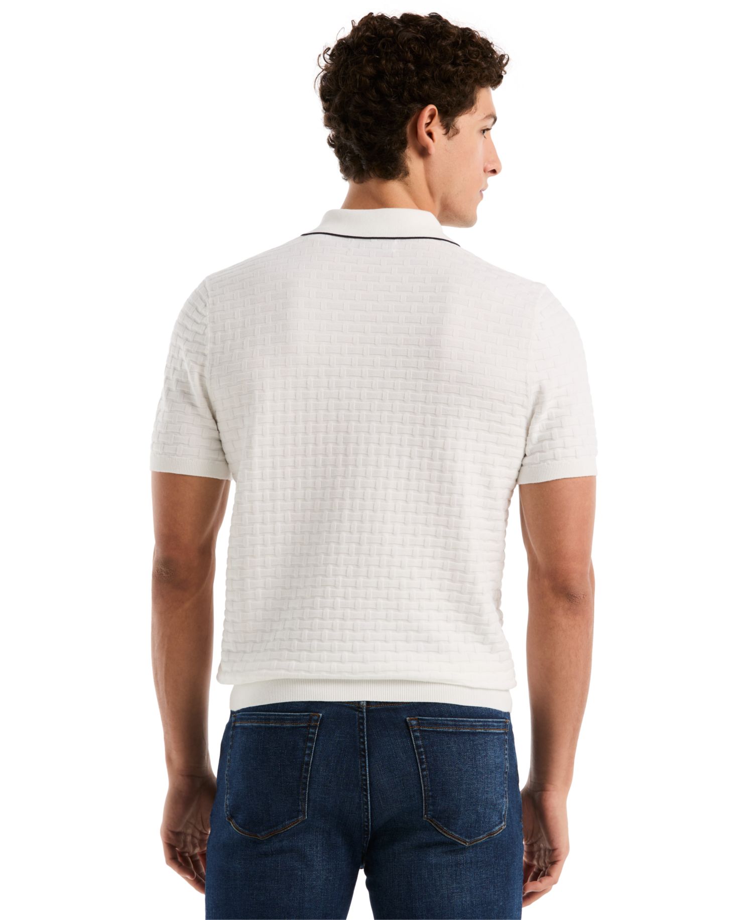 Men's Links Stitch Slim-Fit Polo Shirt