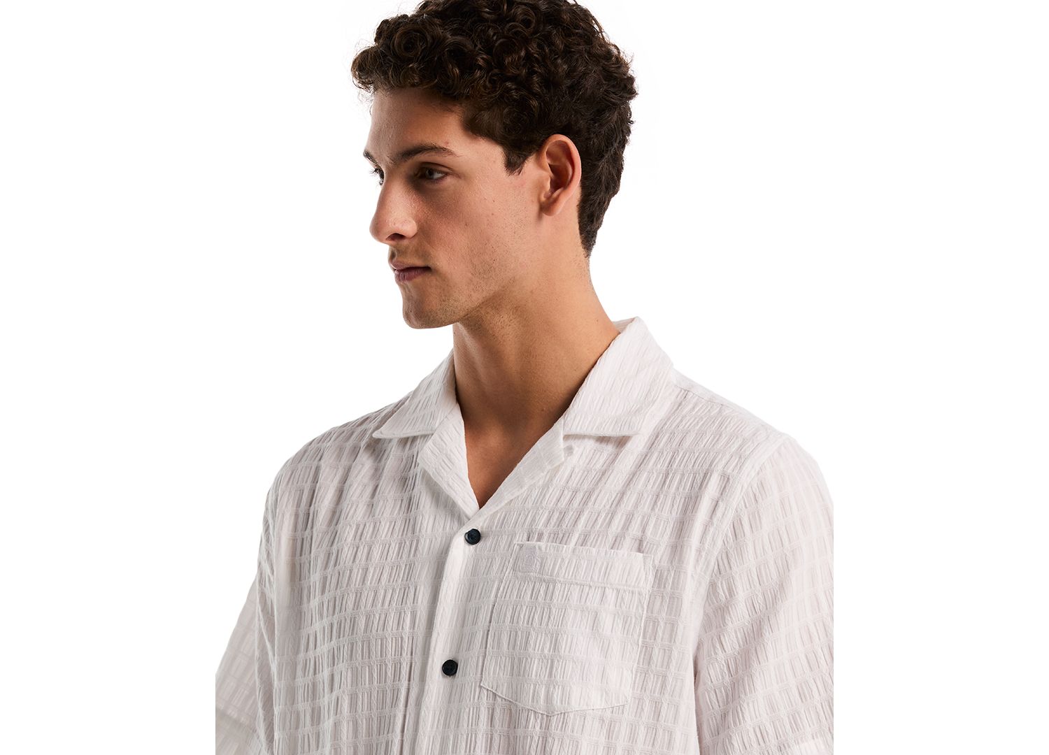 Men's Seersucker Camp Shirt