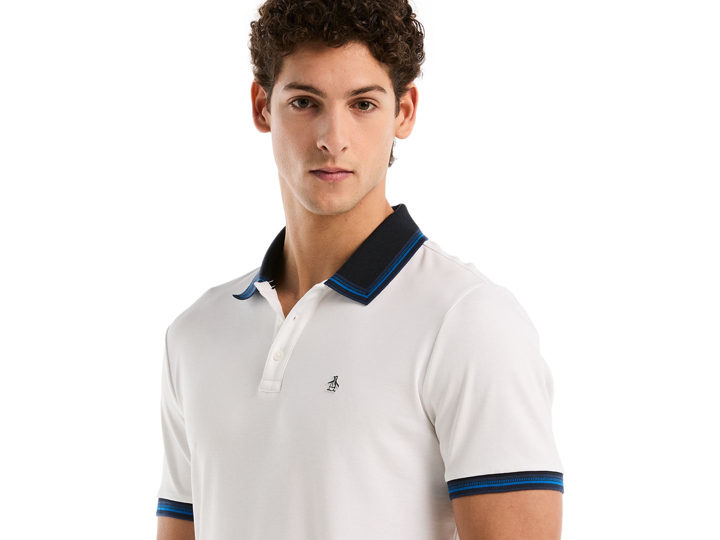 Мужское поло Original Penguin Slim-Fit Polo Shirt, цвет: Яркий белый — фото 4