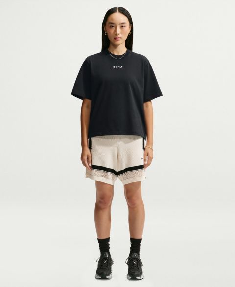 Женская футболка Nike Sportswear Classic Short-Sleeve Loose, цвет: Чёрный
