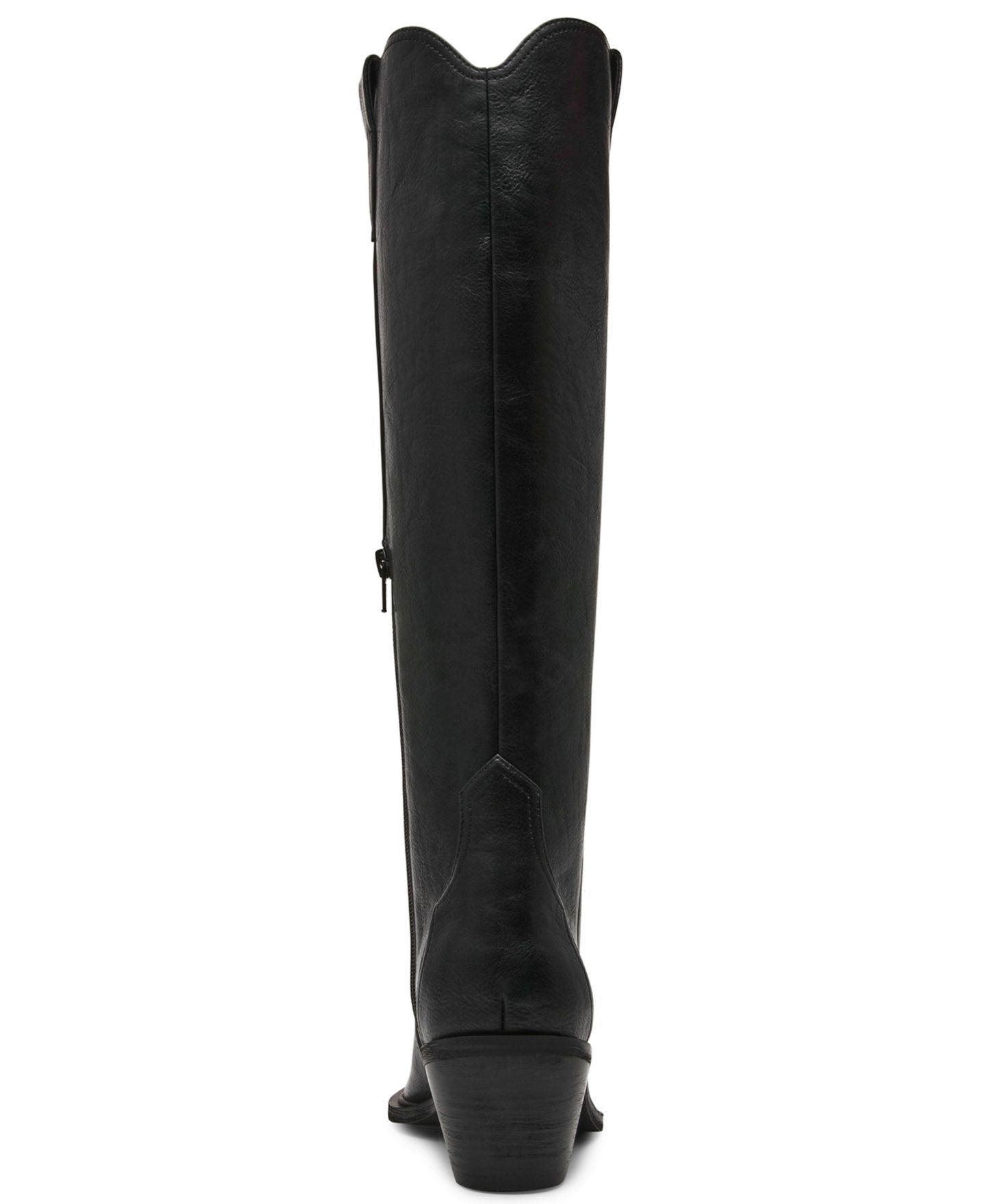 Женские ботинки DV Dolce Vita Greva Tall Pull-On Cowboy Western Boots, Regular & Wide Calf, цвет: Чёрный гладкий — фото 3