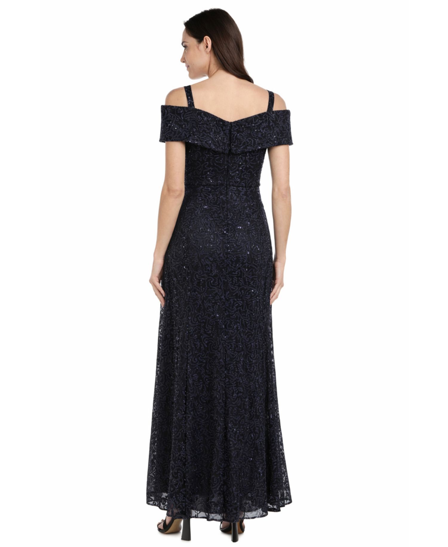 Petite Sequined Lace Gown