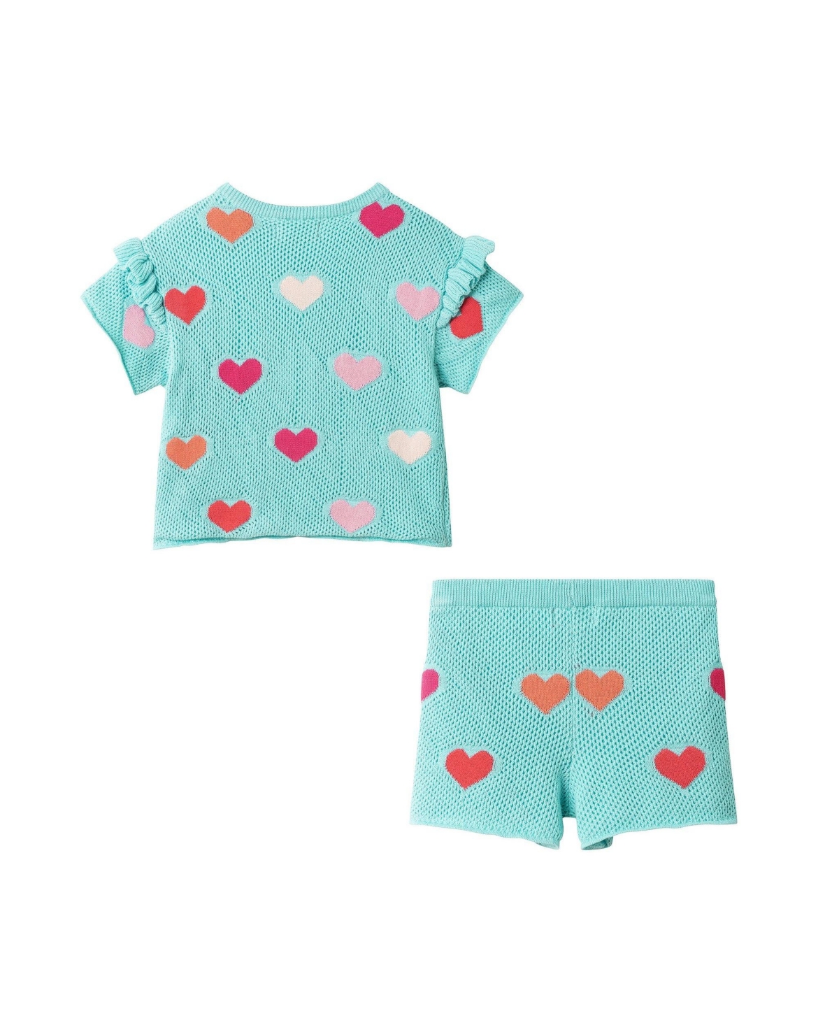 Andy & Evan Little Girls Hearts Crochet Set