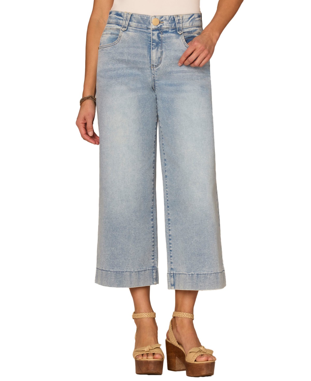 Женские джинсы Democracy Women's Cropped Wide-Leg Jeans — фото 1