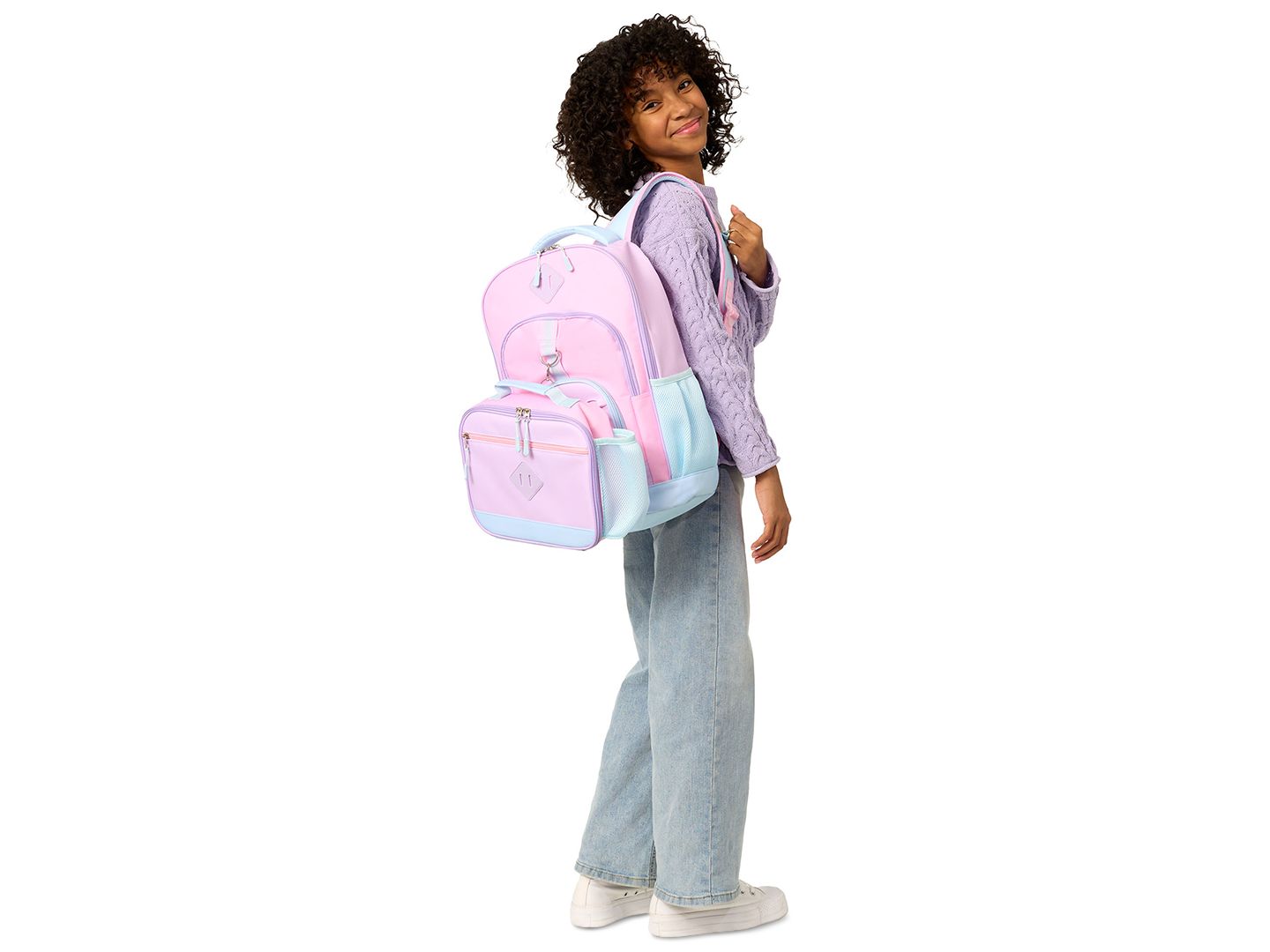 Сумки Rainbow Sugar Backpack and Lunch Box, 2-Piece Set для девочек, цвет: Розовый / Синий — фото 10