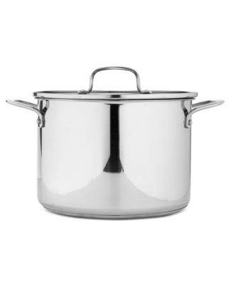 Stainless Steel 8-Quart Covered Flat Stockpot
