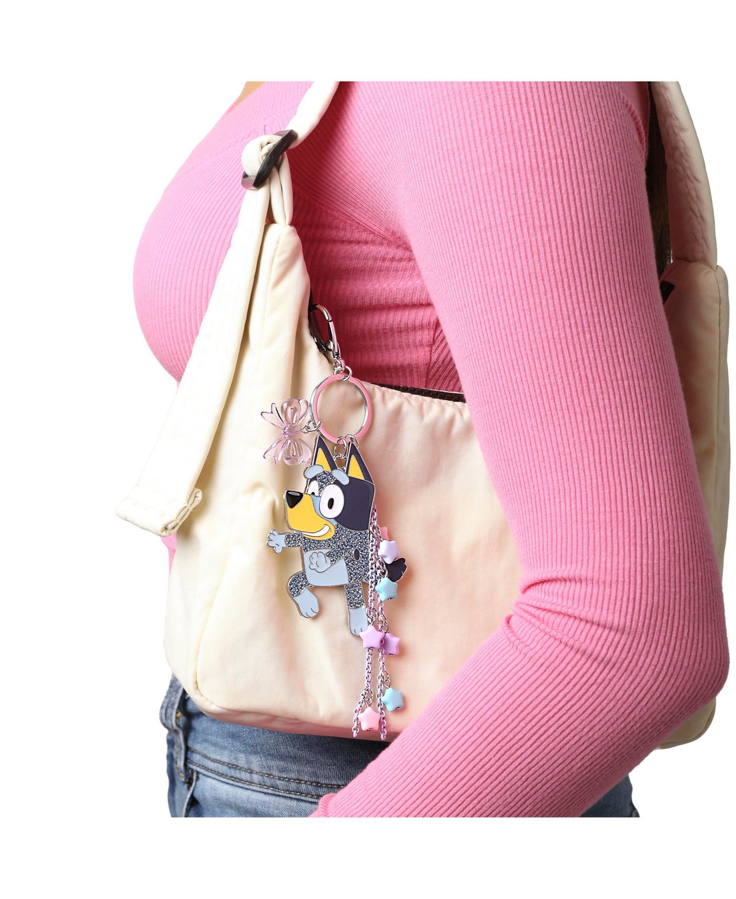 Bag Charms with Lobster Clip, Liquid and Pave Crystals Charm Keychains