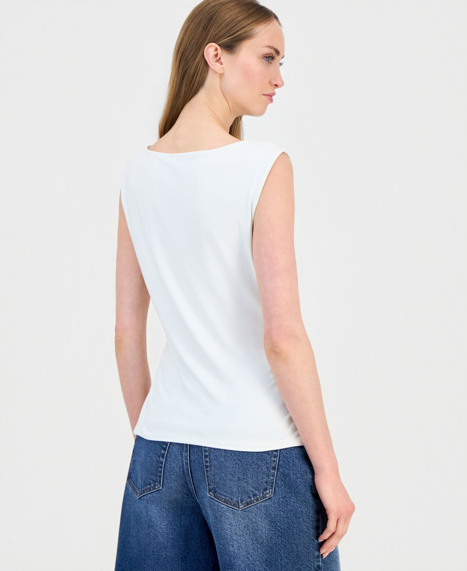 Women's Hardware Detail Sleeveless Knit Top