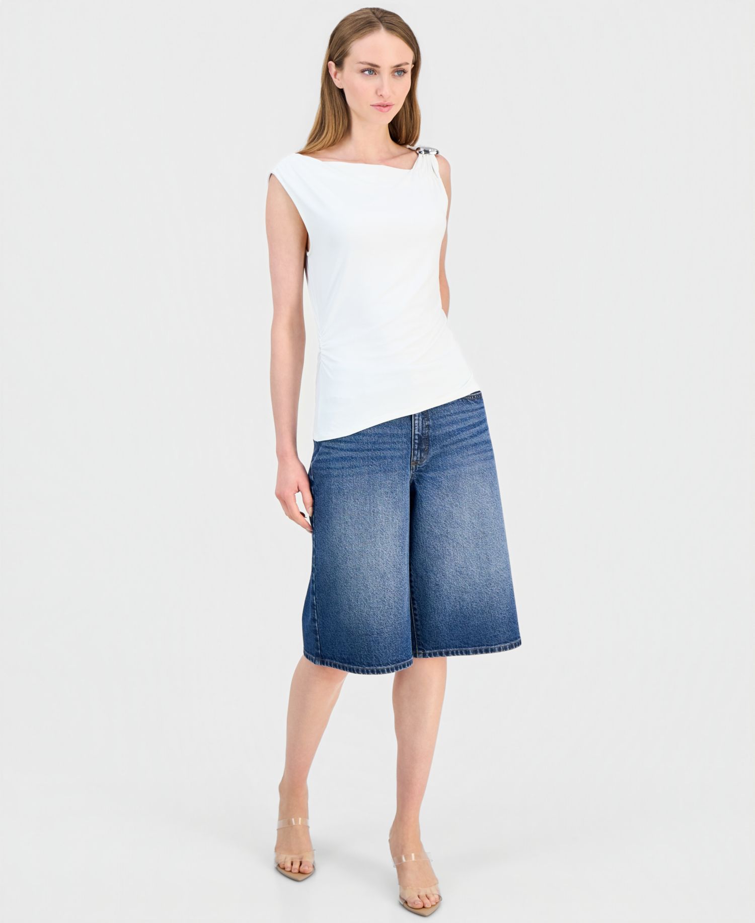 Women's Hardware Detail Sleeveless Knit Top