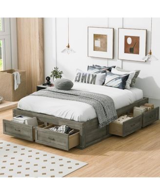 Platform Bed With 6 Drawers