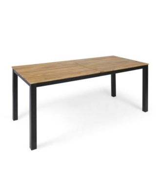 71-Inch Rectangular Outdoor Acacia Wood Farmhouse Dining Table