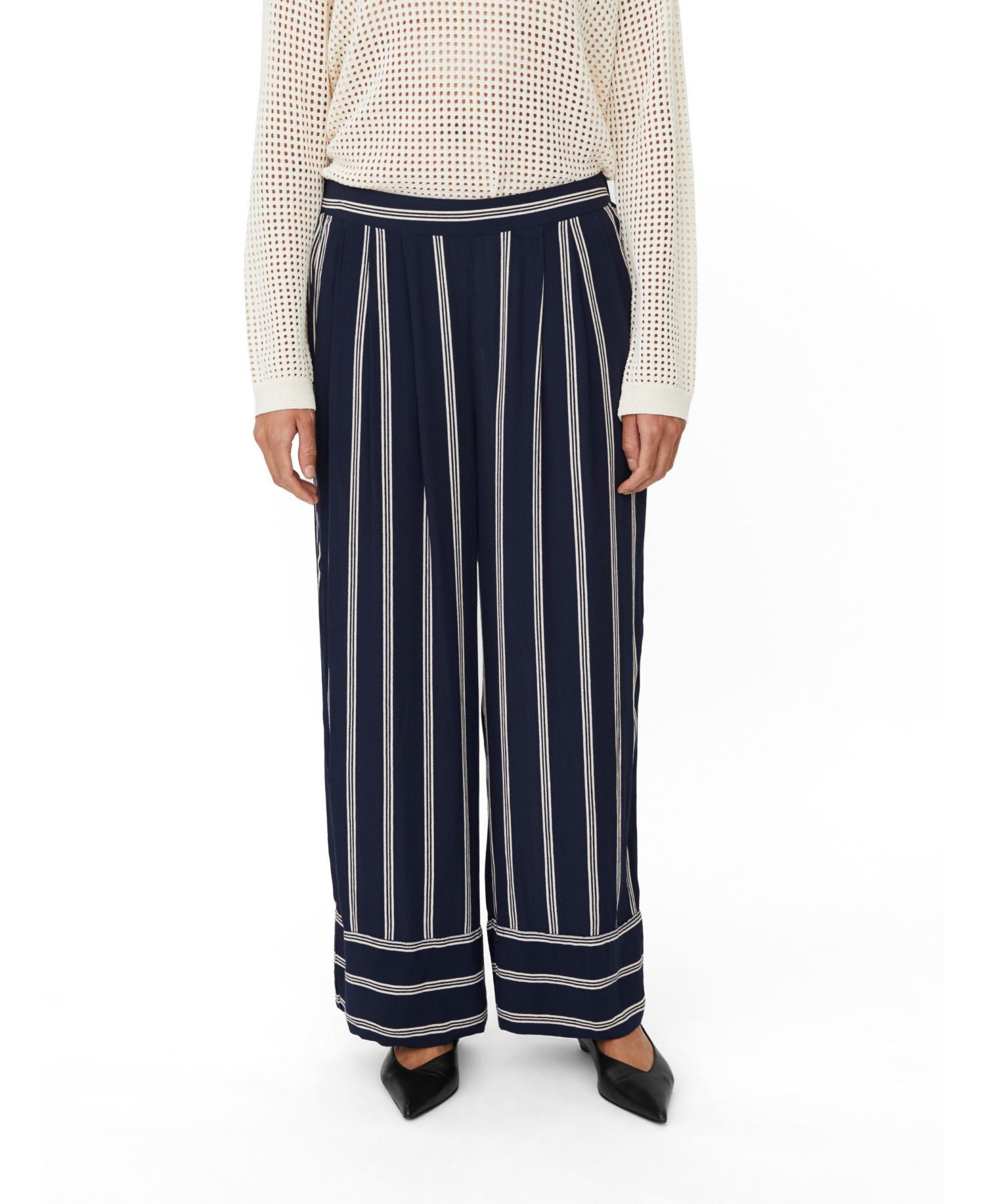 Women's MaPattys Striped Wide Leg Trousers