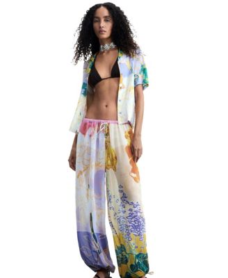 Women's Long floral print trousers