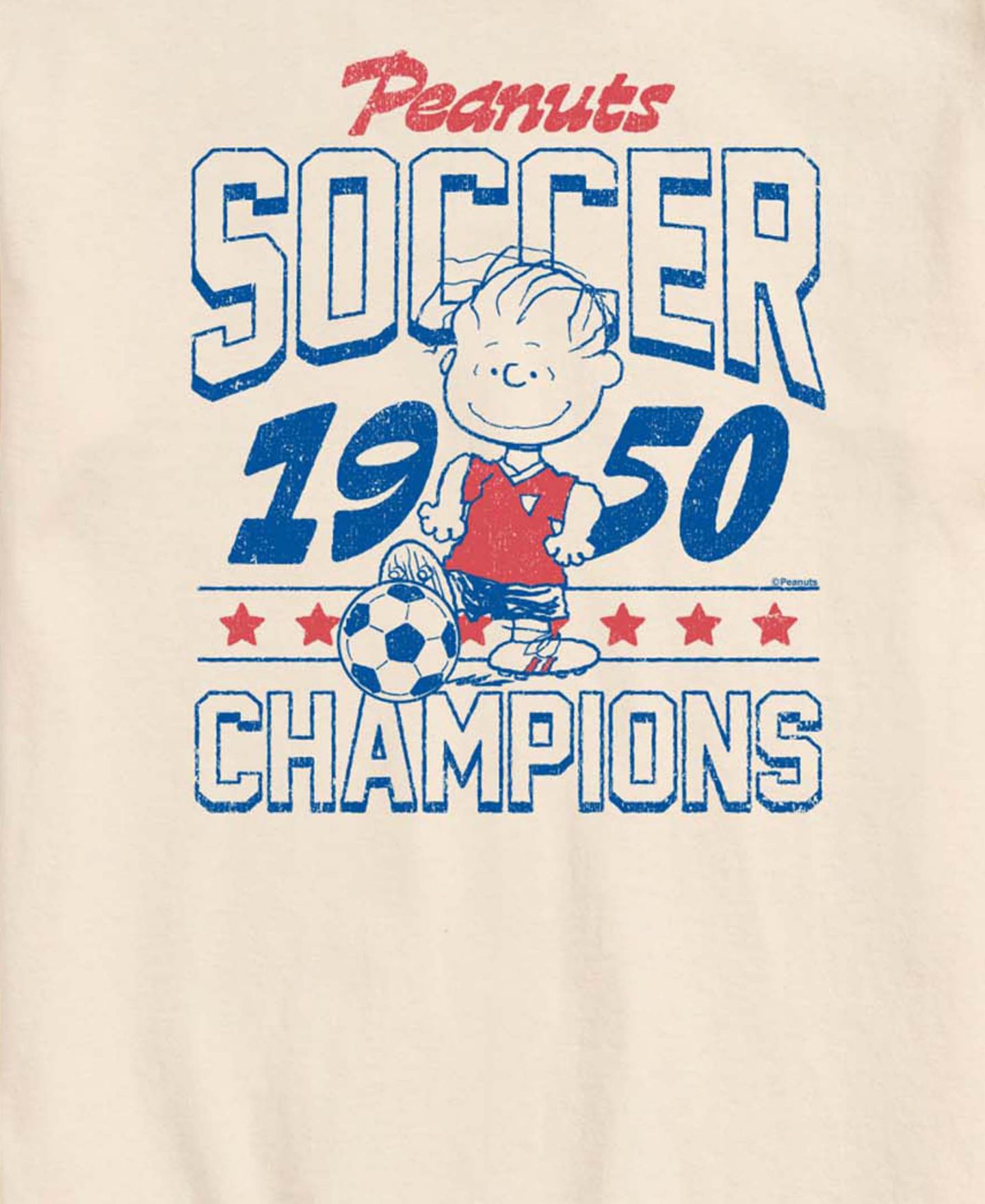 Мужская футболка AIRWAVES Peanuts Linus Soccer Short-Sleeve Graphic, цвет: Кремовый — фото 3
