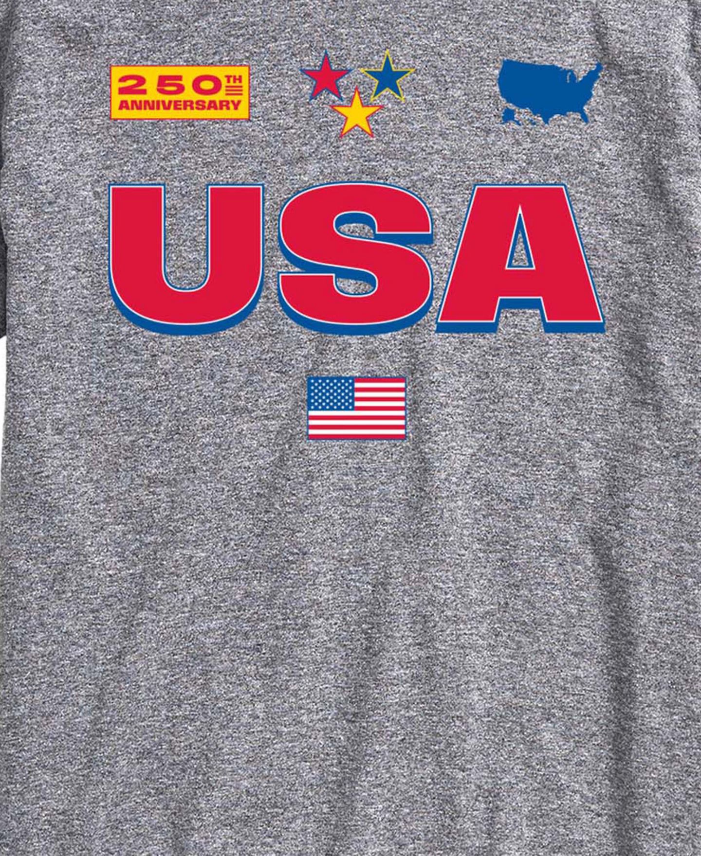 Мужская футболка AIRWAVES USA 250 Jersey Short-Sleeve Graphic, цвет: Меланжевый — фото 3