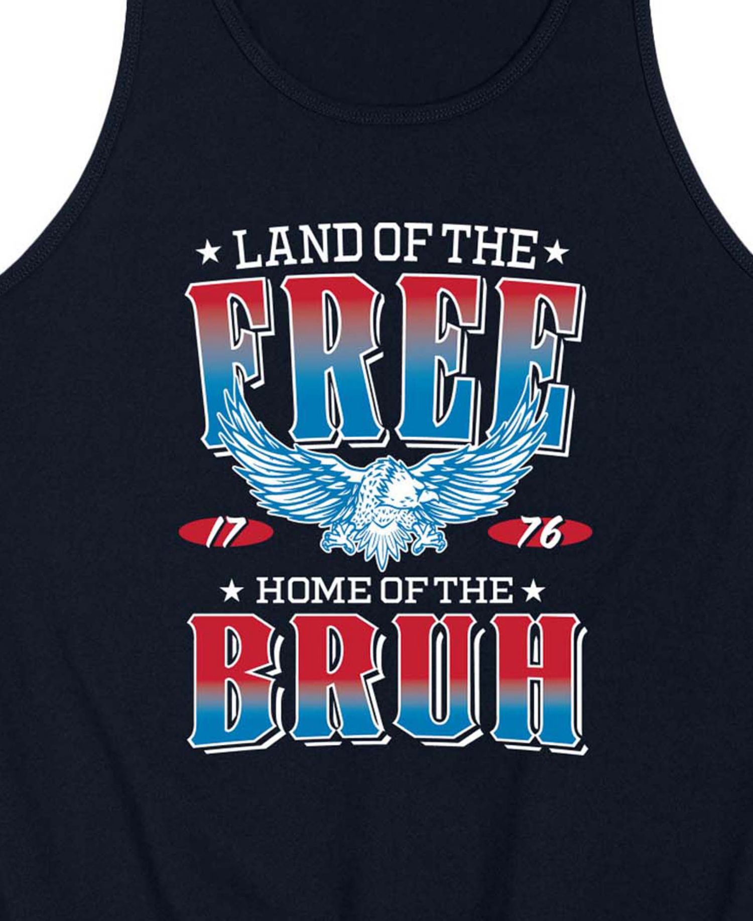Men's Land Of The Free Home Of The Bruh Sleeveless Graphic Tank Top
