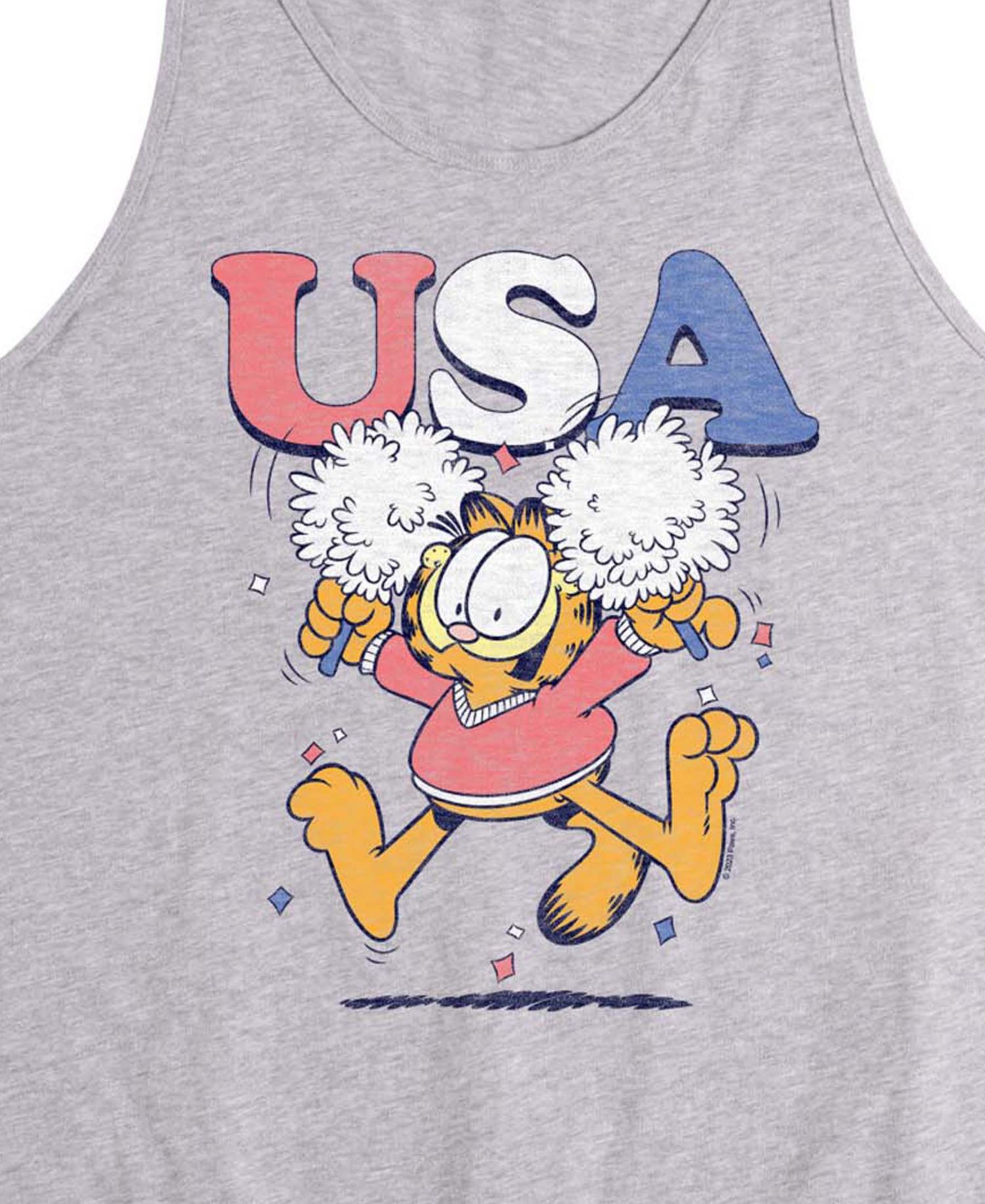 Men's Garfield USA Cheer Sleeveless Graphic Tank Top