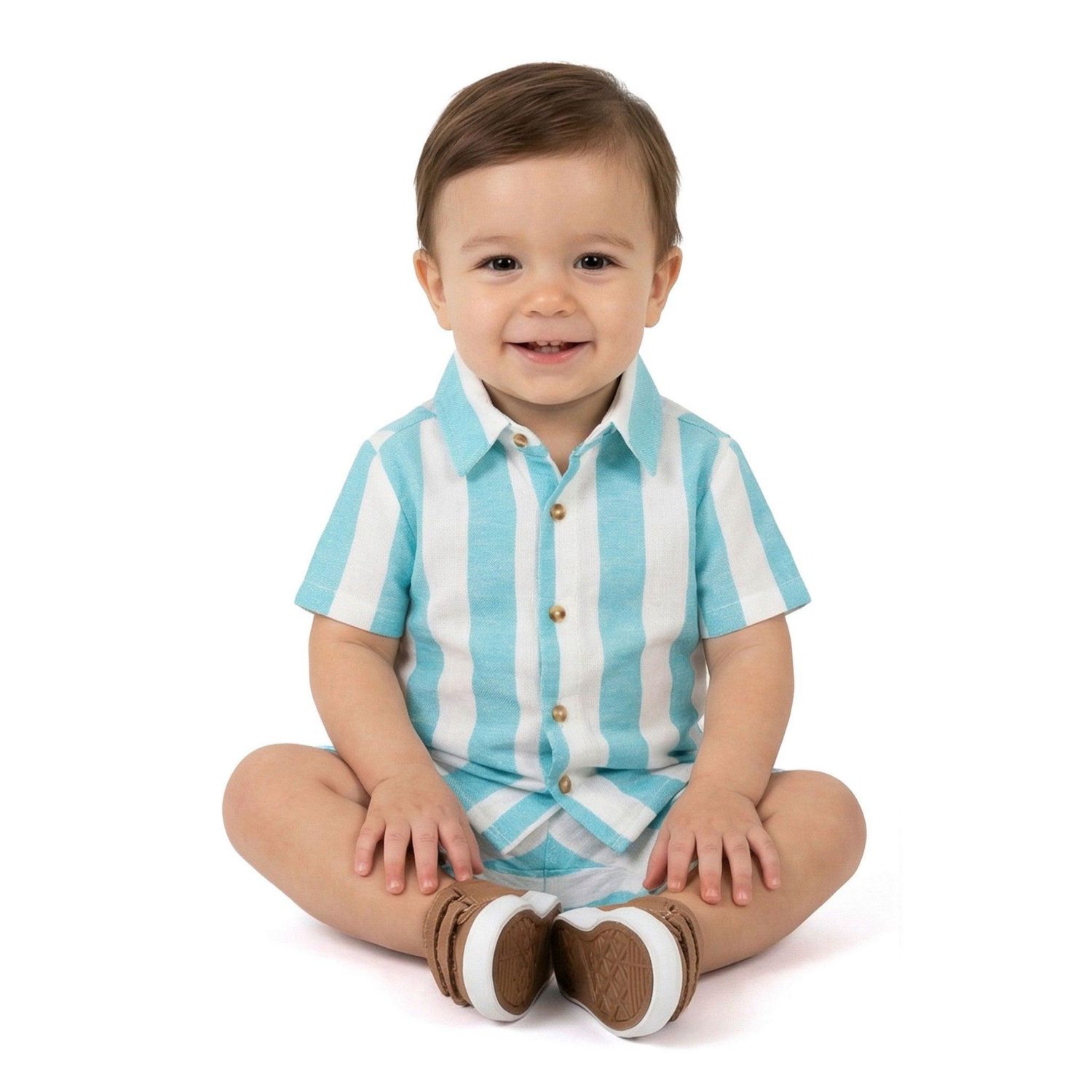 Baby Boys Stripe Airy Oxford Set
