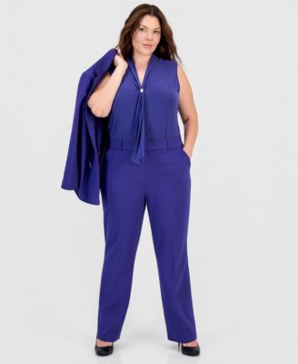 Plus Size Audrey Pull-On Mid-Rise Trousers