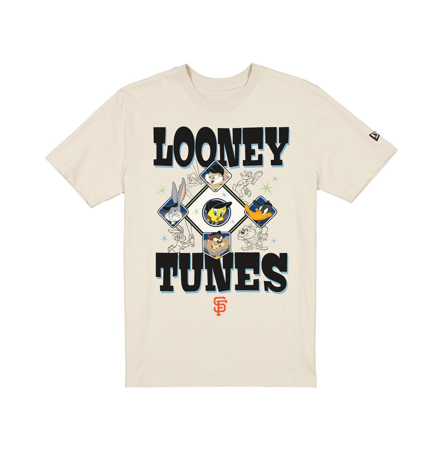 Футболка New Era Cream San Francisco Giants Looney Tunes — фото 1